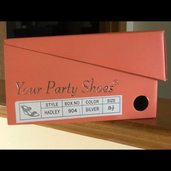 Silver Wedge Prom or Wedding Shoes - Picture 3 of 3